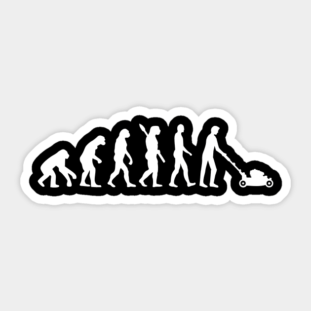 Evolution Lawn mower Sticker by Designzz